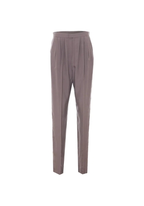 Saint Laurent pleated silk trousers - Grey