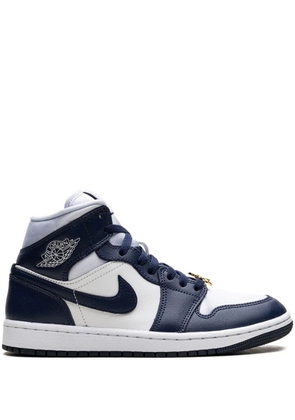 Jordan Air Jordan 1 Mid 'Football Grey/White/Midnight Navy' sneakers - Blue