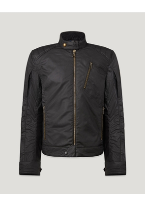 Belstaff Men's Humber Motorcycle Jacket Waxed Cotton Black Size L