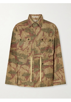 MANAAKI - Niha Camouflage-Print Denim Jacket - Men - Green - S
