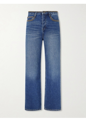 MANAAKI - Tukutuku Straight-Leg Embroidered Organic Jeans - Men - Blue - UK/US 28