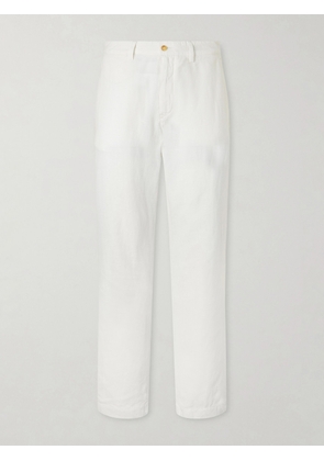 Polo Ralph Lauren - Straight-Leg Cotton and Linen Blend Woven Trousers - Men - White - UK/US 29