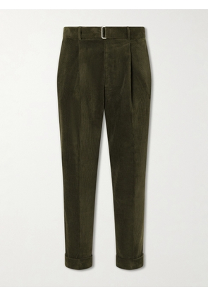 Officine Générale - Hugo Straight-Leg Cotton-Blend Corduroy Trousers - Men - Green - IT 44