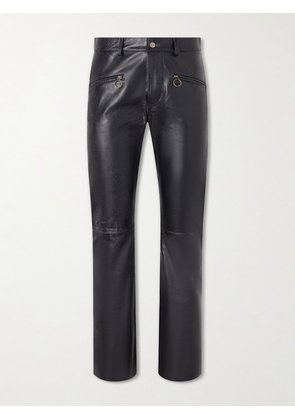 Enfants Riches Déprimés - Wicked Game Flared Leather Trousers - Men - Black - UK/US 28