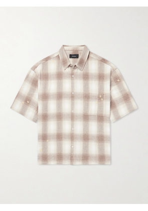 NAHMIAS - Checked Cotton-Flannel Shirt - Men - Neutrals - XS