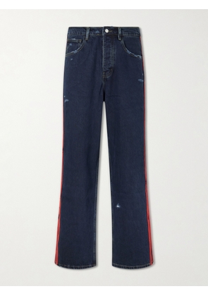 NAHMIAS - Destroyed Wide-Leg Striped Jeans - Men - Blue - UK/US 28