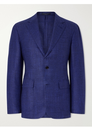 Dunhill - Checked Wool, Silk and Cashmere-Blend Blazer - Men - Blue - IT 46