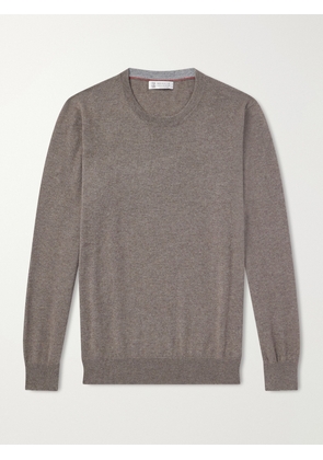 Brunello Cucinelli - Slim-Fit Cashmere Sweater - Men - Brown - IT 46