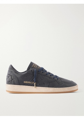 Golden Goose - Ball Star Distressed Leather Sneakers - Men - Blue - EU 39
