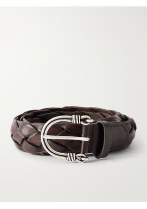 Anderson's - 3cm Woven Leather Belt - Men - Brown - EU 75