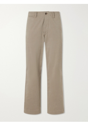 Drake's - Wide-Leg Cotton-Twill Chinos - Men - Brown - UK/US 30