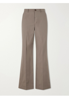 Rick Owens - Wide-Leg Cotton-Blend Canvas Trousers - Men - Neutrals - UK/US 30