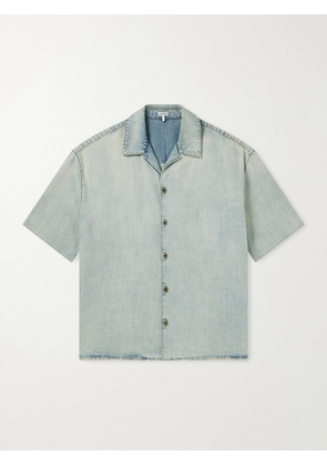 LOEWE - Camp-Collar Denim Shirt - Men - Blue - IT 44