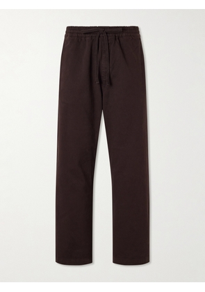 Carhartt WIP - Floyde Straight-Leg Garment-Dyed Stretch-Cotton Twill Drawstring Trousers - Men - Brown - XS