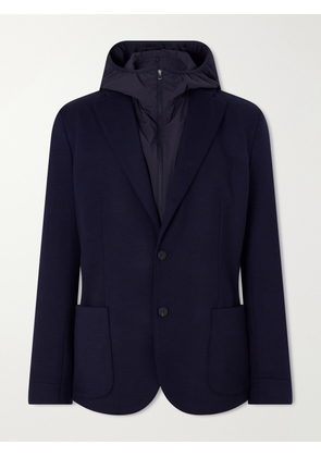 SEASE - Hodded Virgin Wool Blazer - Men - Blue - S