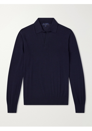 SEASE - Lasca Virgin-Wool Polo Shirt - Men - Blue - S