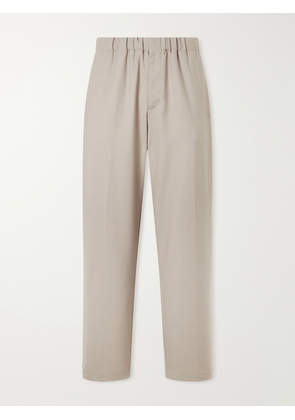 Lardini - Straight-Leg Stretch-Wool Flannel Trousers - Men - Neutrals - IT 46