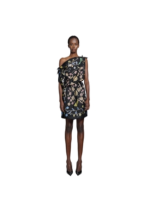 Printed Silk Twill Mini Dress