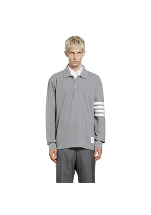 Cotton Piqué 4-Bar Long Sleeve Polo