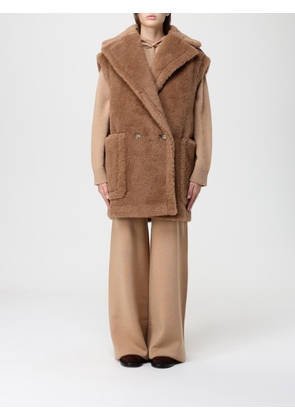 MAX MARA Fur Coat Woman color Camel