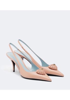 Valentino Garavani Cour Royal leather slingback pumps
