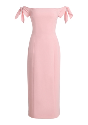Carolina Herrera Off-The-Shoulder Crepe Midi Dress - Moda Operandi
