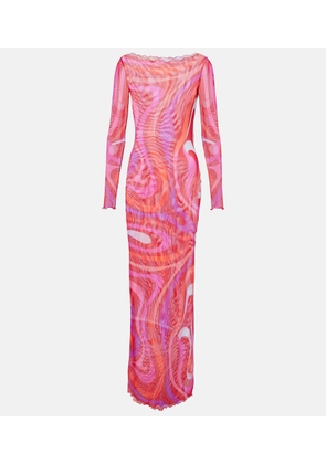 Pucci Marmo sheer tulle maxi dress
