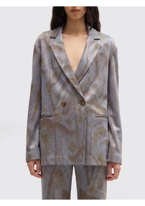 MACCAPANI Double-Breasted Viscose and Cotton Blazer