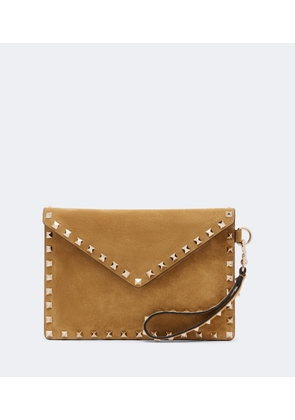 Valentino Garavani Rockstud Medium suede pouch