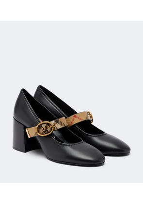Burberry Robin Burberry Check leather pumps