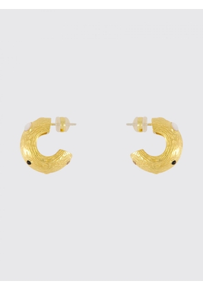 Lizzie Fortunato Brass Hoop Earrings with Applied Crystals