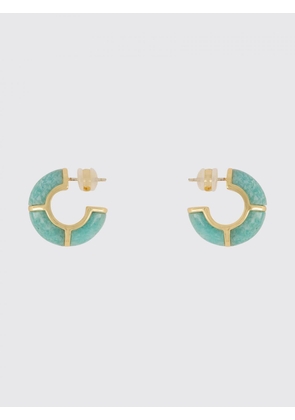 Lizzie Fortunato Zellige Brass Hoop Earrings with Crystals