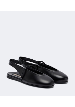 Miu Miu Leather slingback flats