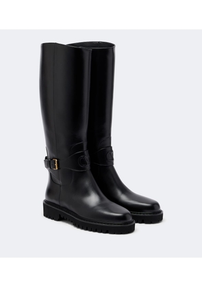 Valentino Garavani VLogo leather knee-high boots