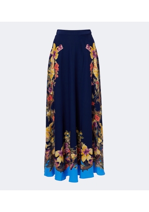 Etro Floral silk crepe de chine maxi skirt