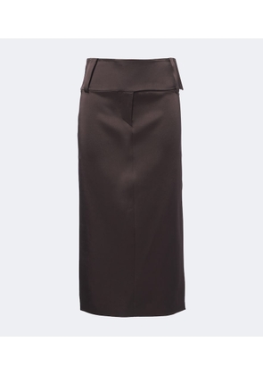Sportmax Satin midi skirt