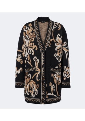 Etro Jacquard wool cardigan