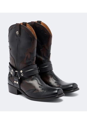 Versace Sylvester leather cowboy boots