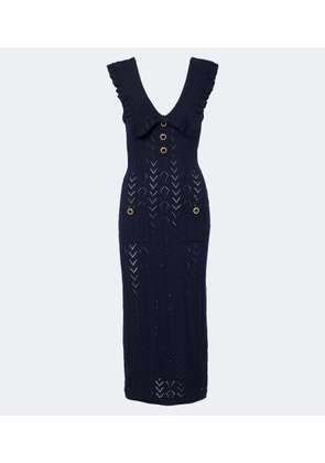 Alessandra Rich Knitted virgin wool midi dress