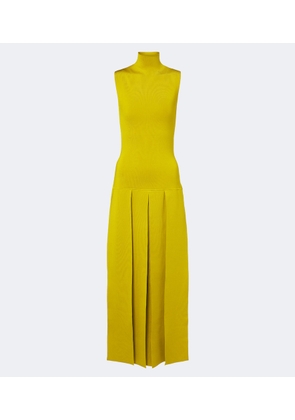 Alaia Pleated knitted maxi dress