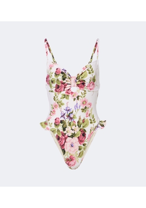 Montce Devin floral ruffled swimsuit