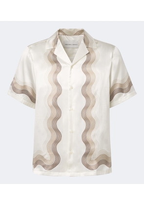 Frescobol Carioca Printed silk bowling shirt