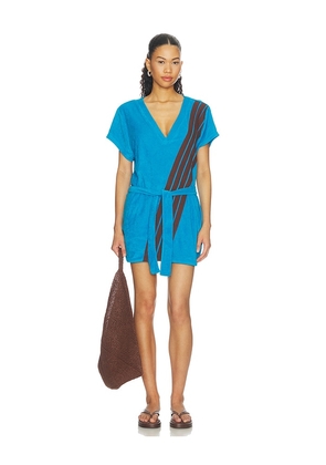 Araminta James Tropiques Terry Dress in Blue. Size XS. Also in S, M, L.