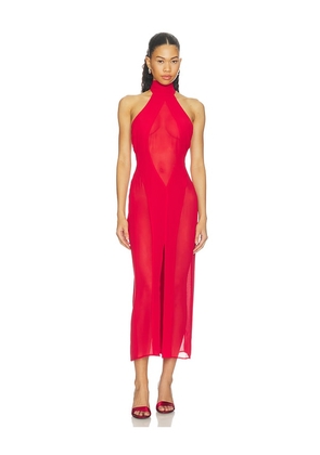 GUIZIO Koemi Dress in Red. Size XXS. Also in XS, S, M.