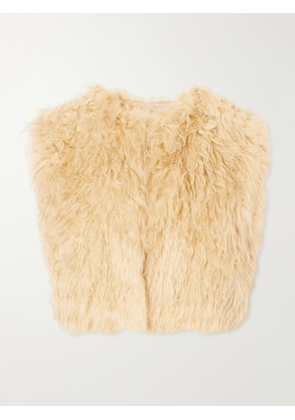 ISABEL MARANT - Florana Cropped Shearling Vest - Neutrals - FR 34,FR 36,FR 38,FR 40,FR 42