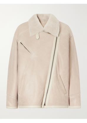 ISABEL MARANT - Adelina Shearling-trimmed Suede Jacket - Neutrals - FR 34,FR 36,FR 38,FR 40,FR 42