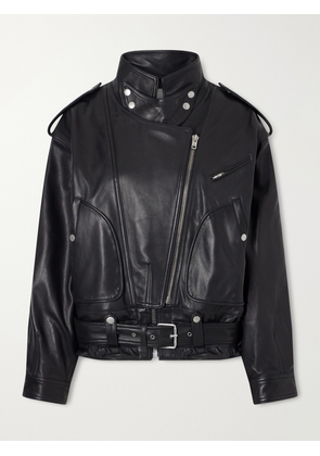 ISABEL MARANT - Farza Leather Jacket - Black - FR 34,FR 36,FR 38,FR 40,FR 42
