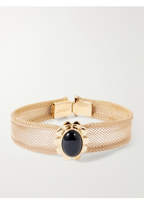 ISABEL MARANT - Hanae Gold-tone Sodalite Bracelet - Black - T2,T1