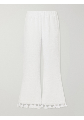Cap d’Antibes - Morgane Cotton-terry Straight-leg Pants - White - x small,small,medium,large,x large