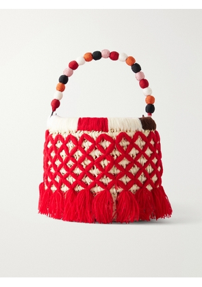 Cap d’Antibes - Panier Raffia Tote - Red - One size